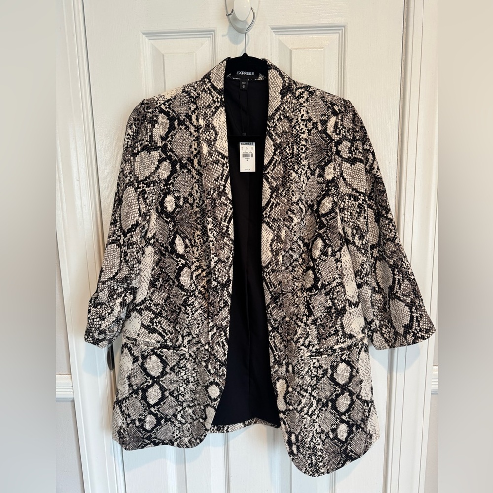 Express Snakeskin Print Blazer